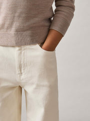 9-13 yrs Relaxed-Fit Jeans in Off White | Reiss Near Me