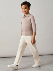 9-13 yrs Relaxed-Fit Jeans in Off White | Reiss Near Me