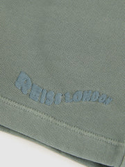 3-9 yrs Cotton Brand-Embroidered Shorts in Washed Sage | Reiss Near Me
