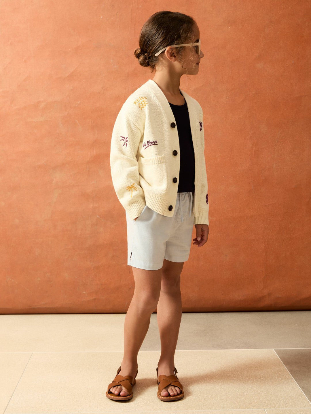 4-9 yrs SmileyWorld Embroidery Cardigan Unisex Fit in Off White | Reiss Near Me