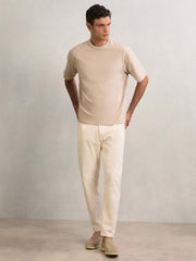 Cotton Garment-Dyed Oversize T-Shirt in Oatmeal | Reiss For Sale