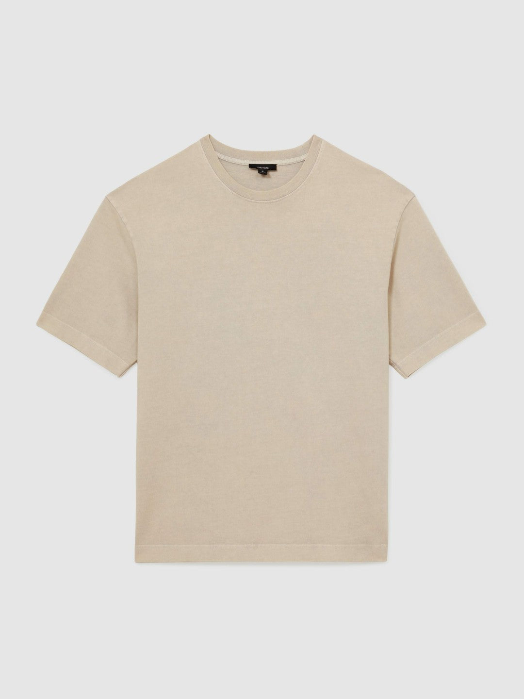 Cotton Garment-Dyed Oversize T-Shirt in Oatmeal | Reiss For Sale