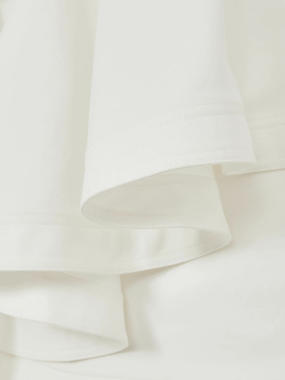 Cotton Tiered Ruffle Mini Dress in Ivory | Reiss For Sale