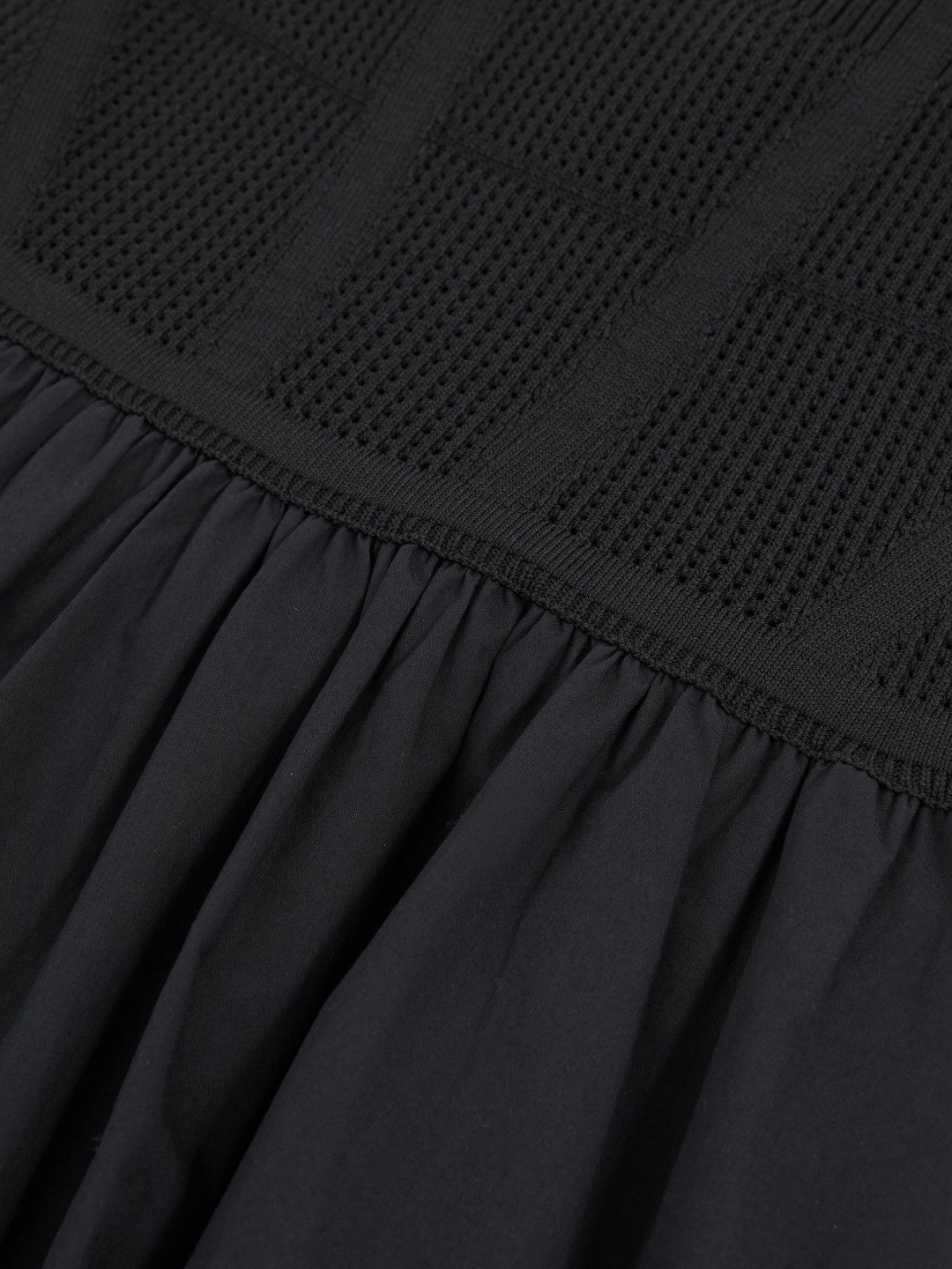 Perforated-Knit Cotton-Skirt Midi Dress in Navy | Reiss Onsale