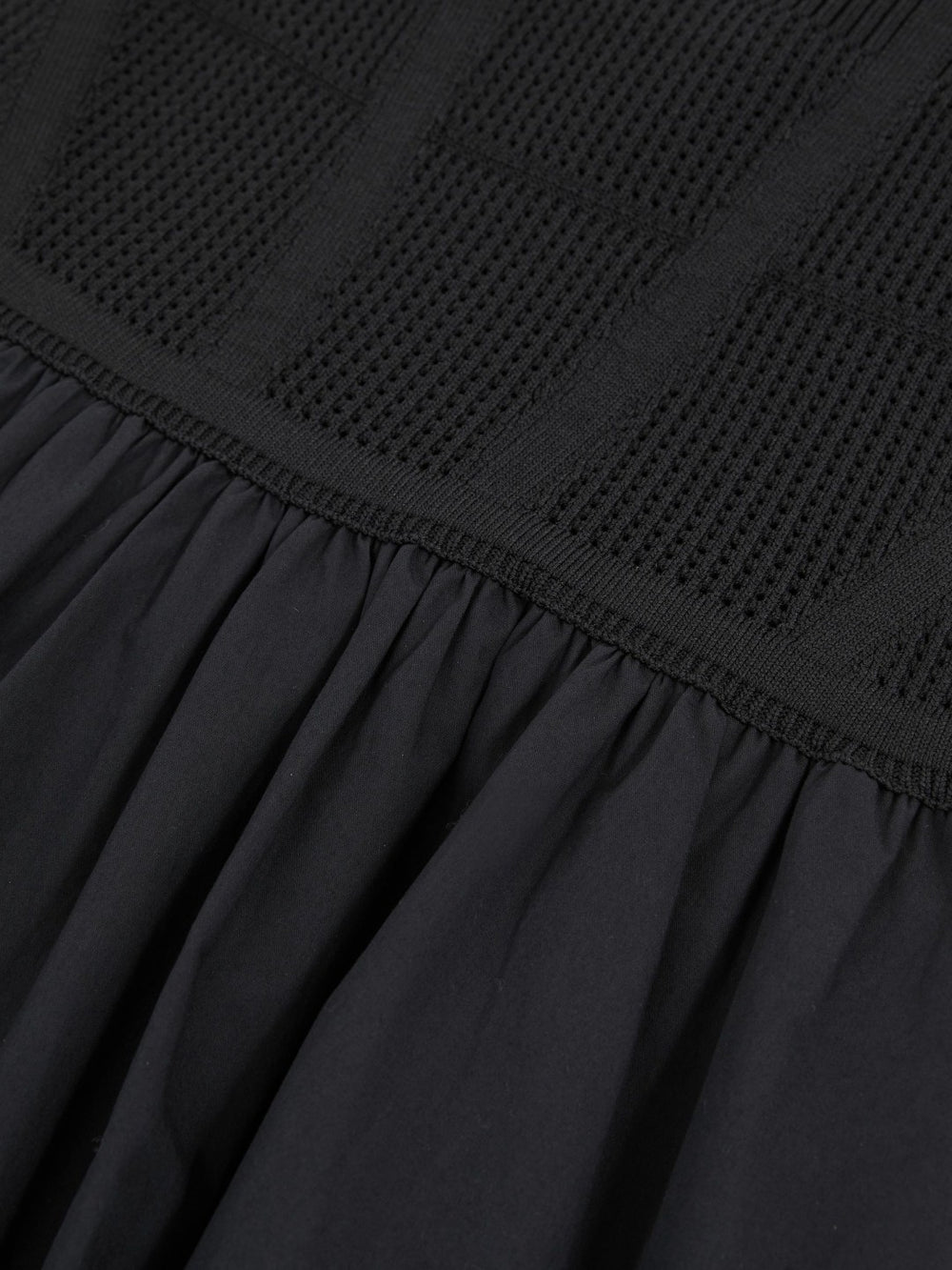 Perforated-Knit Cotton-Skirt Midi Dress in Navy | Reiss Onsale