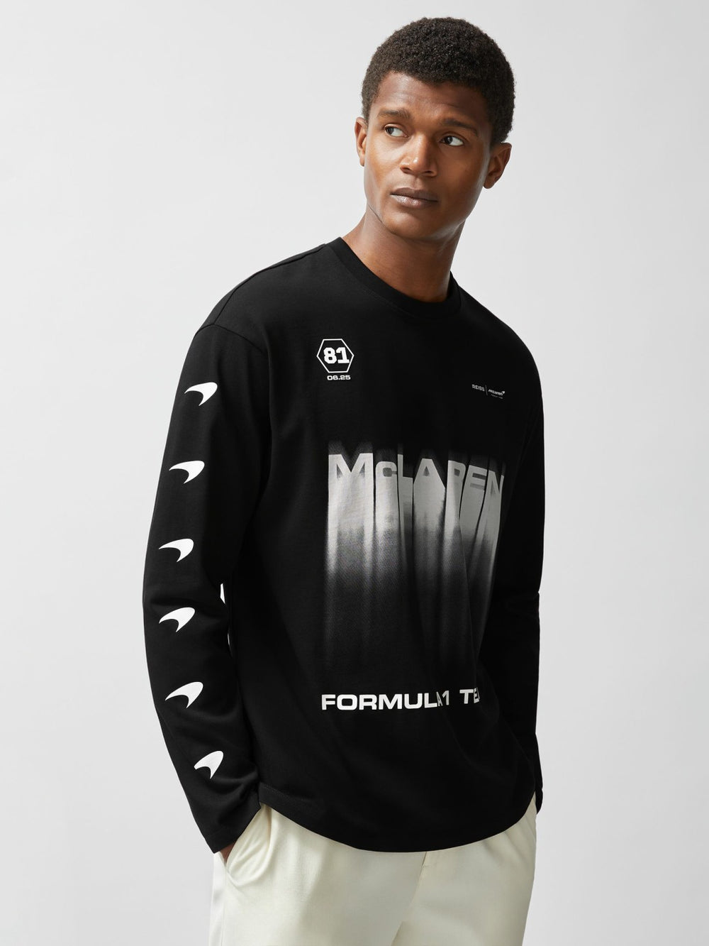 McLaren F1 Team British GP T-Shirt Unisex Fit in Black | Reiss For Sale