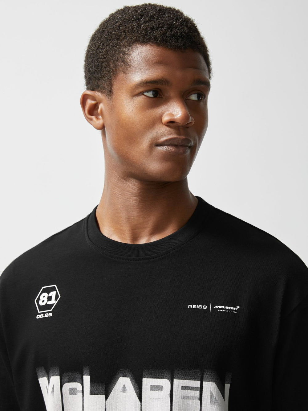 McLaren F1 Team British GP T-Shirt Unisex Fit in Black | Reiss For Sale