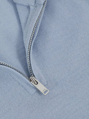 3-9 yrs Merino Wool Half-Zip Funnel Neck Jumper in Soft Blue Melange | Reiss For Sale