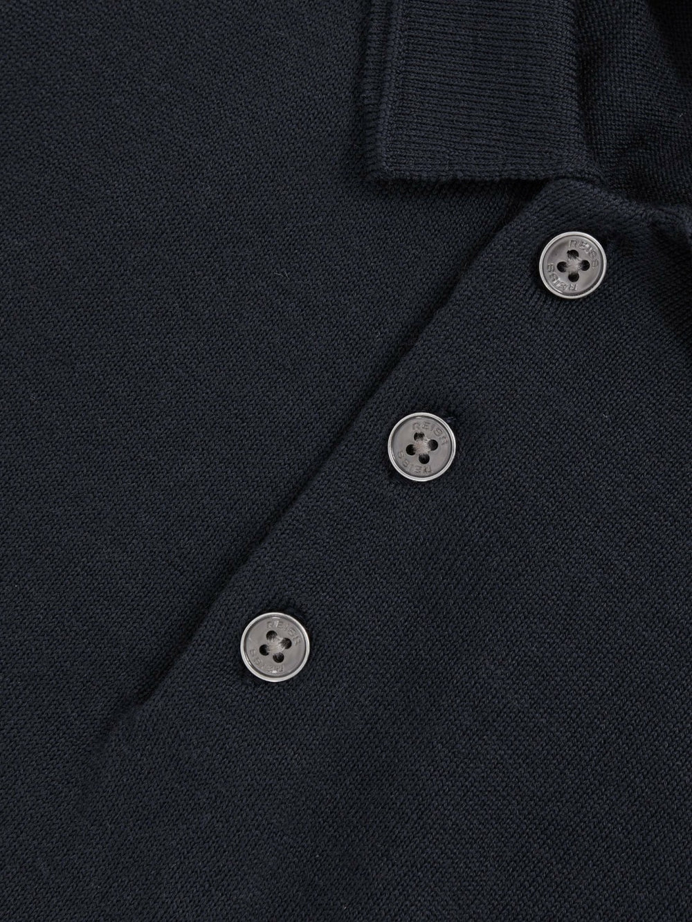 3-9 yrs Merino Wool Short Sleeve Polo Shirt in Midnight Navy | Reiss For Sale