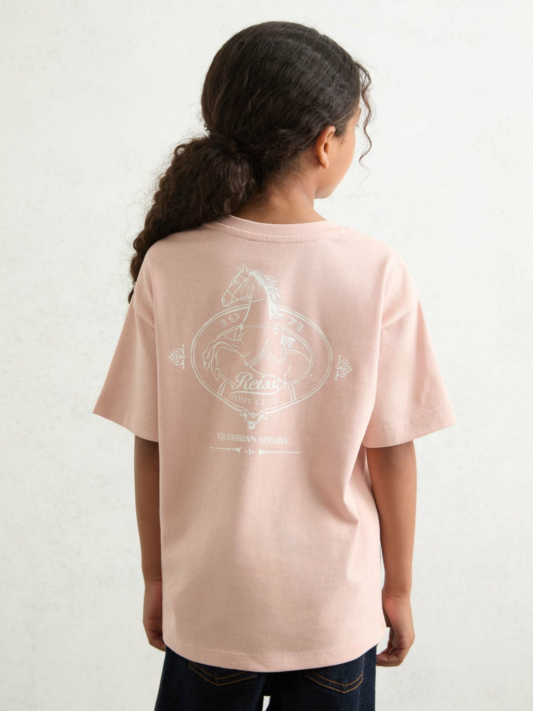 Cotton Pony Club Print T-Shirt in Pink | Reiss Near Me