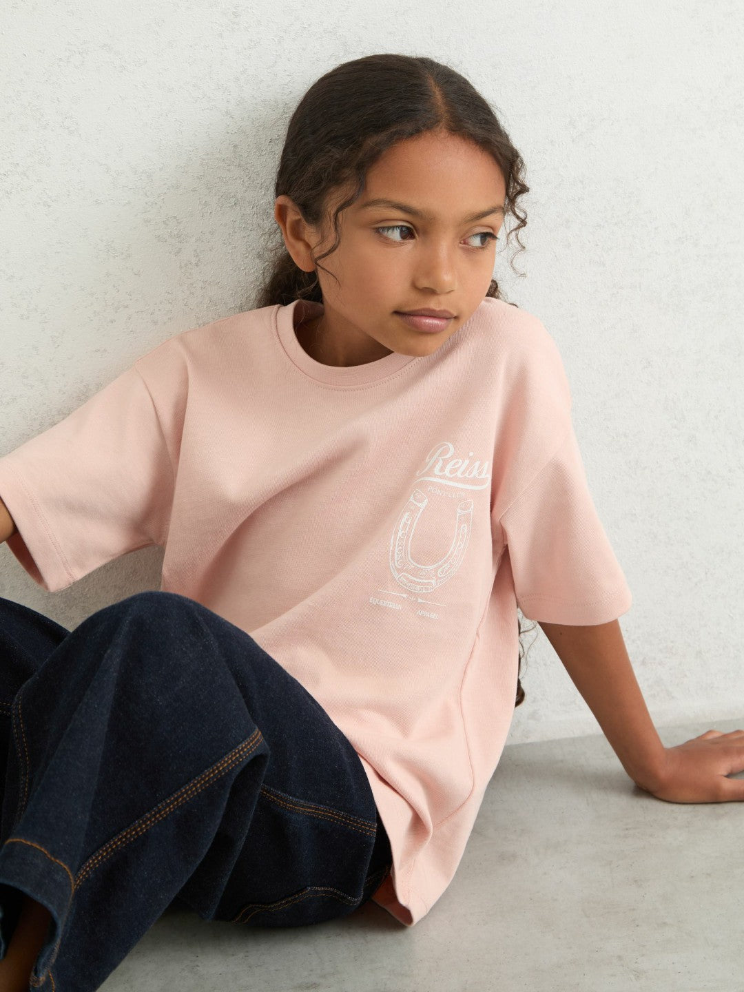 Cotton Pony Club Print T-Shirt in Pink | Reiss Near Me