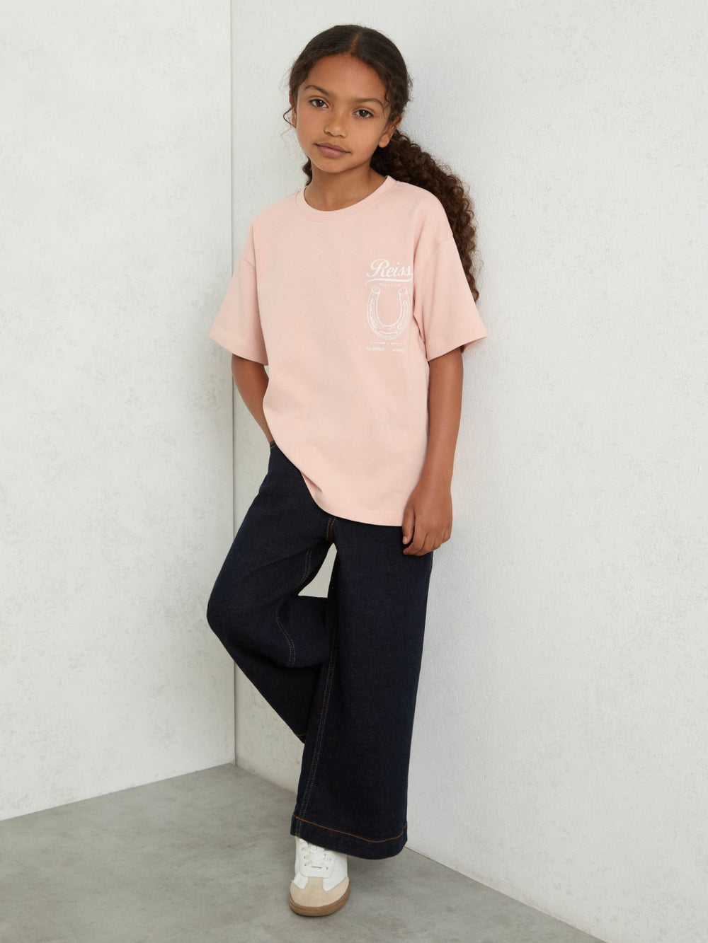 Cotton Pony Club Print T-Shirt in Pink | Reiss Near Me