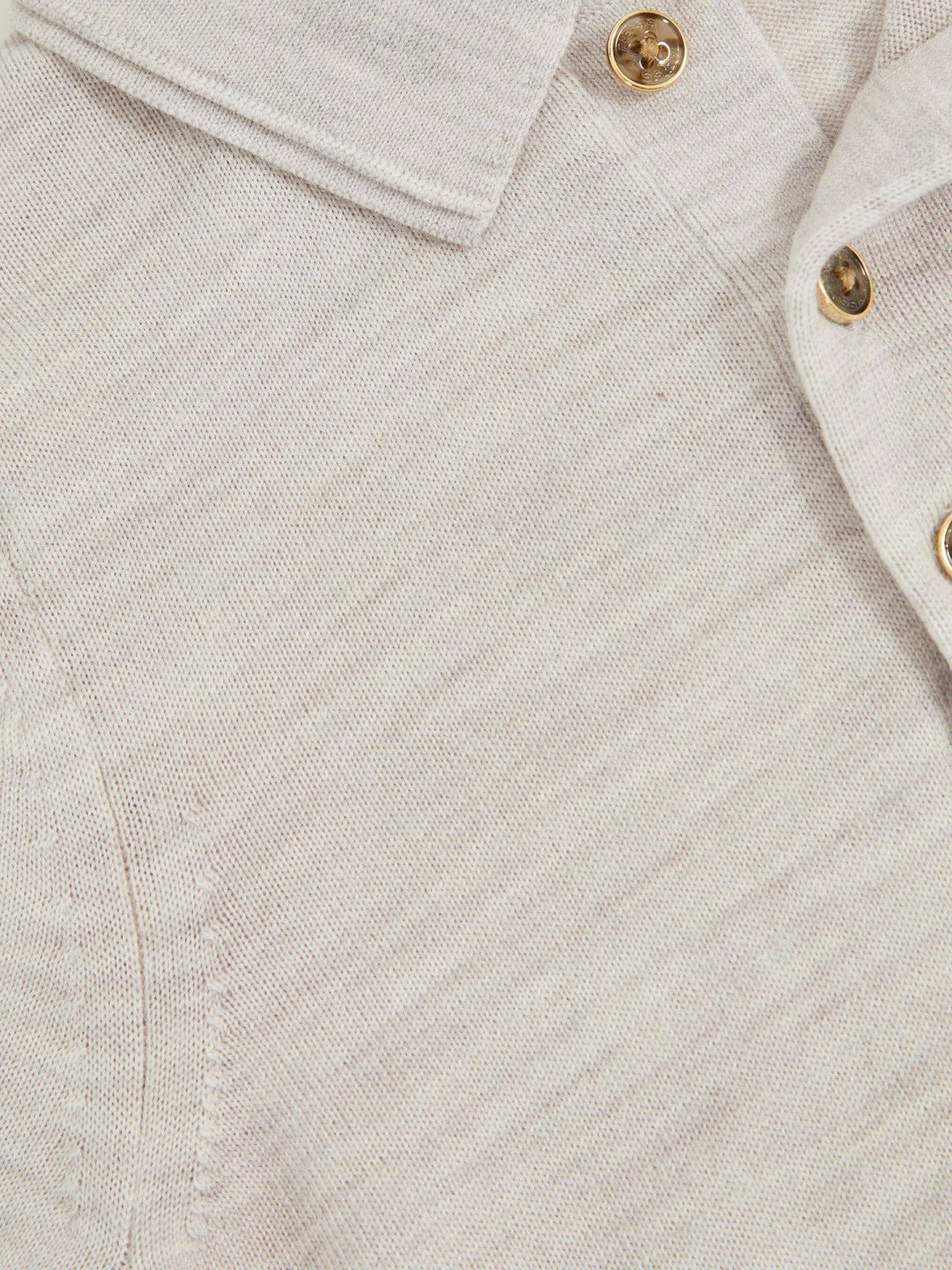 9-13 yrs Merino Wool Short Sleeve Polo Shirt in Wicker Melange | Reiss USA