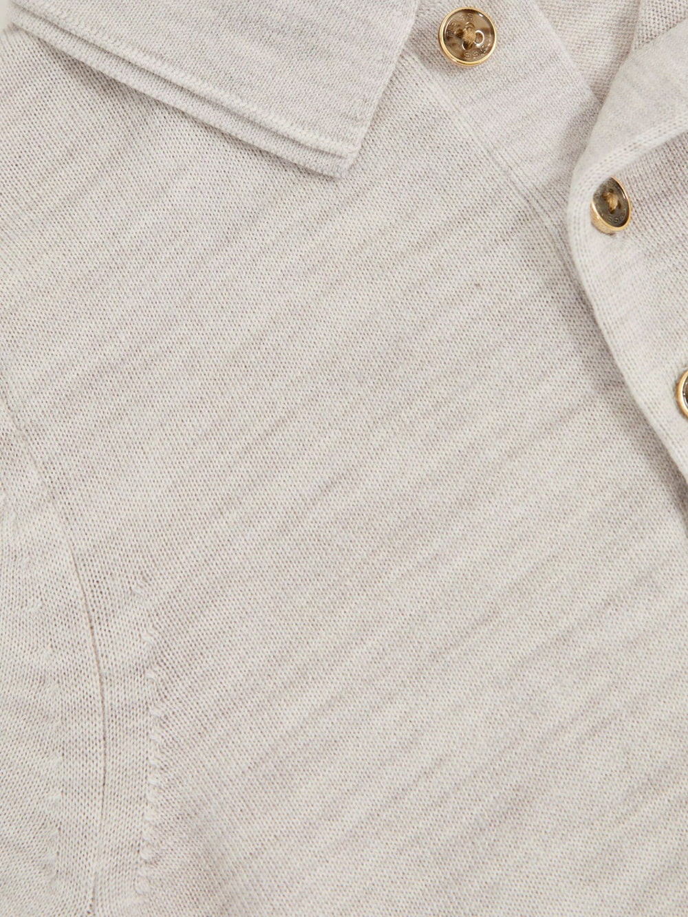 9-13 yrs Merino Wool Short Sleeve Polo Shirt in Wicker Melange | Reiss USA