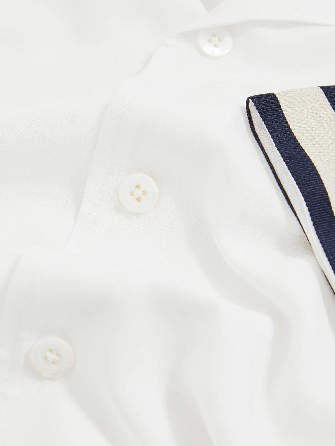 | Ché Stripe-Cuff Shirt in White | Reiss USA