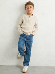 13-14 yrs Straight-Leg Carpenter Jeans in Mid Blue | Reiss USA