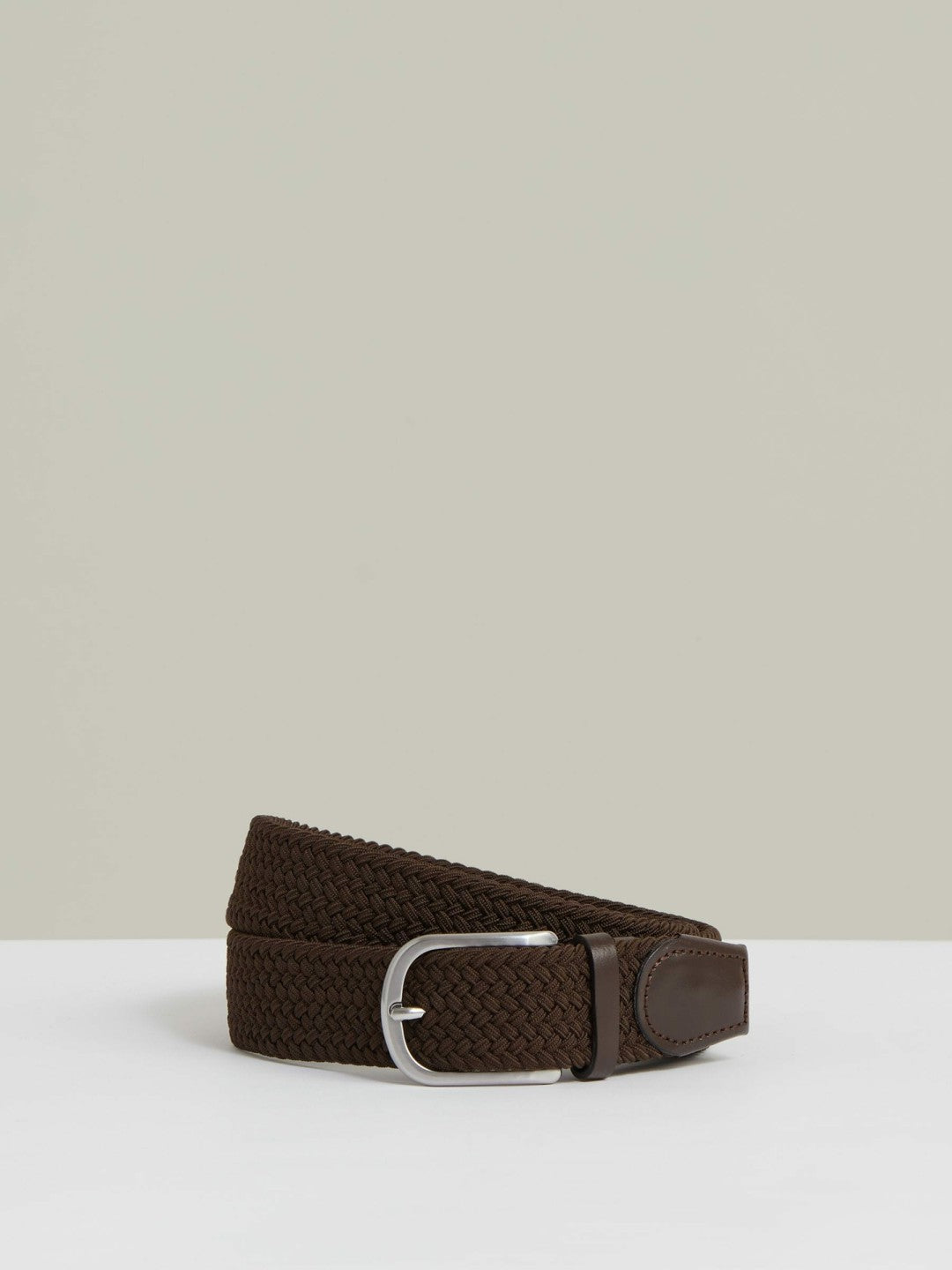 Basket Weave Belt in Dark Brown | Reiss US