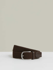Basket Weave Belt in Dark Brown | Reiss US