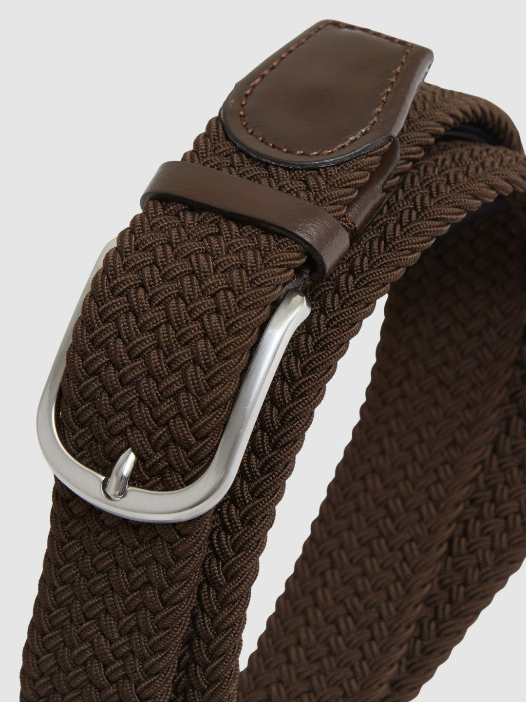 Basket Weave Belt in Dark Brown | Reiss US