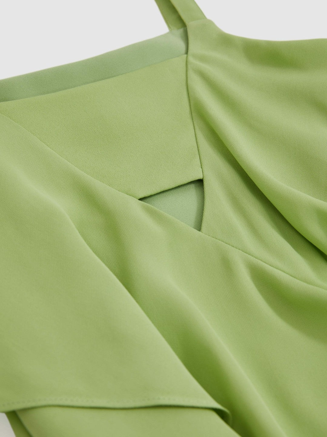 13-14 yrs Handkerchief-Hem Sleeveless Dress in Green | Reiss Sale