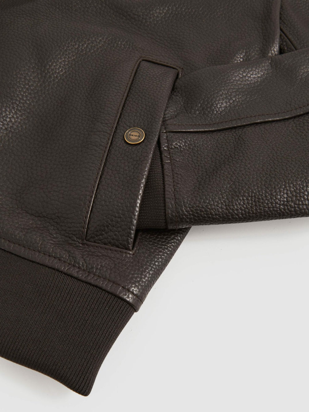Leather Bomber Jacket in Brown | Reiss