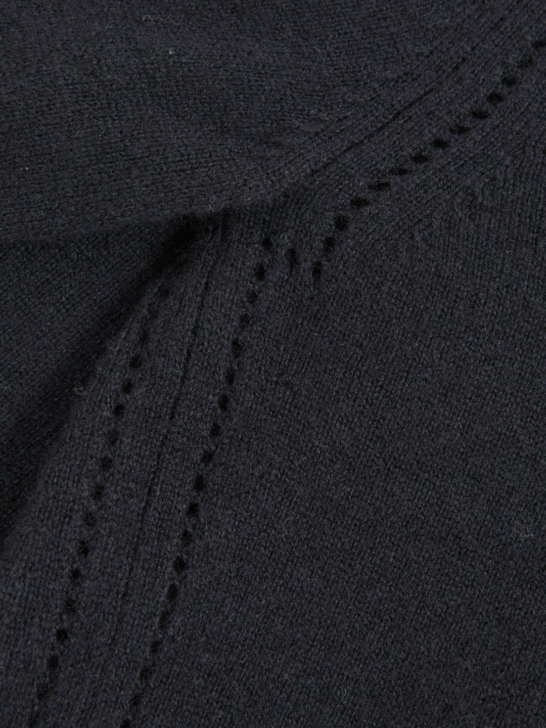 13-14 yrs Wool-Blend Open-Stitch Jumper with Cashmere in Navy | Reiss Near Me