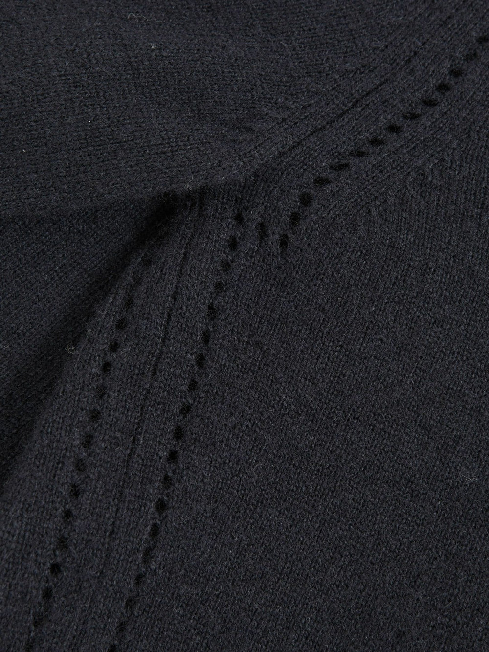 13-14 yrs Wool-Blend Open-Stitch Jumper with Cashmere in Navy | Reiss Near Me