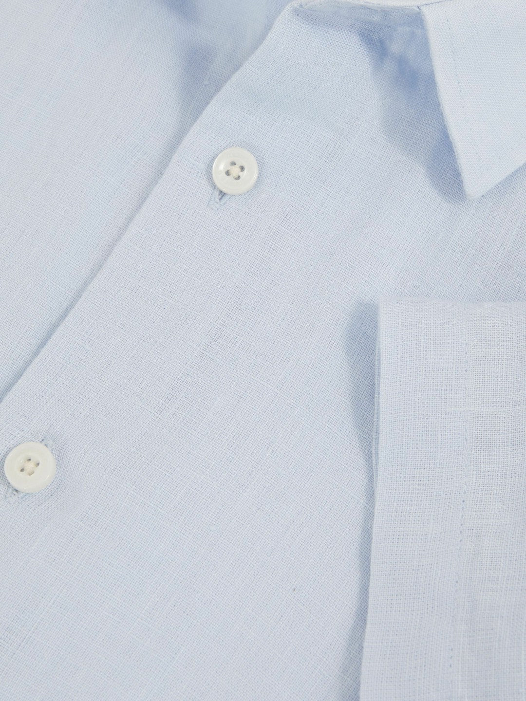 3-9 yrs Short Sleeve Linen Shirt in Pale Blue | Reiss Near Me