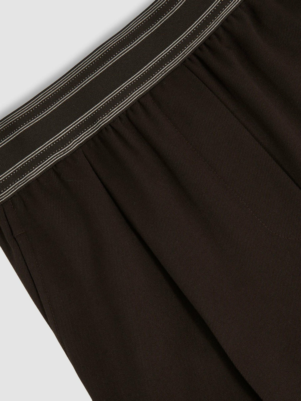Petite Wide-Leg Contrast-Waistband Trousers in Chocolate Brown | Reiss US