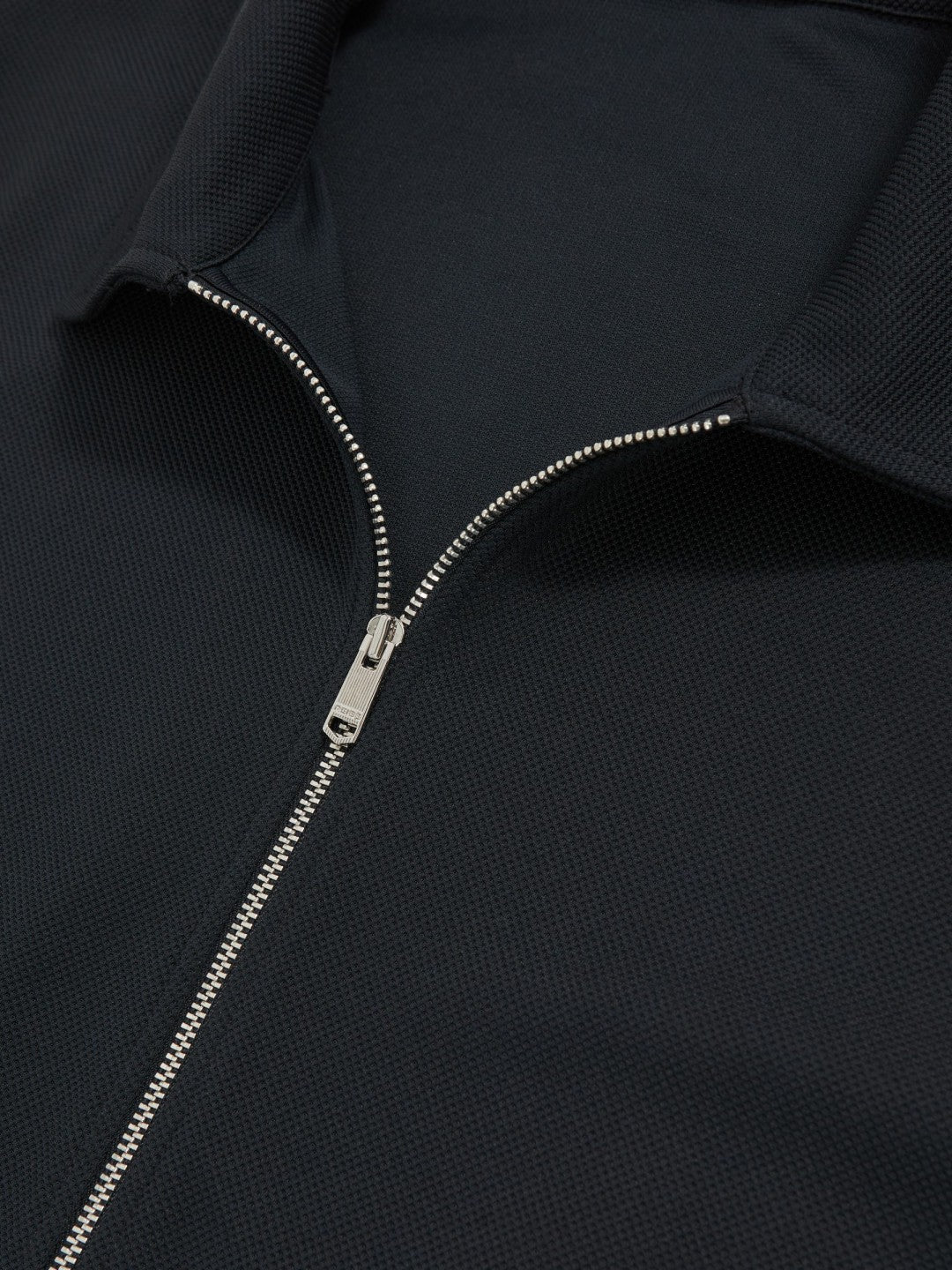 Textured Zip Through Overshirt in Navy | Reiss Near Me