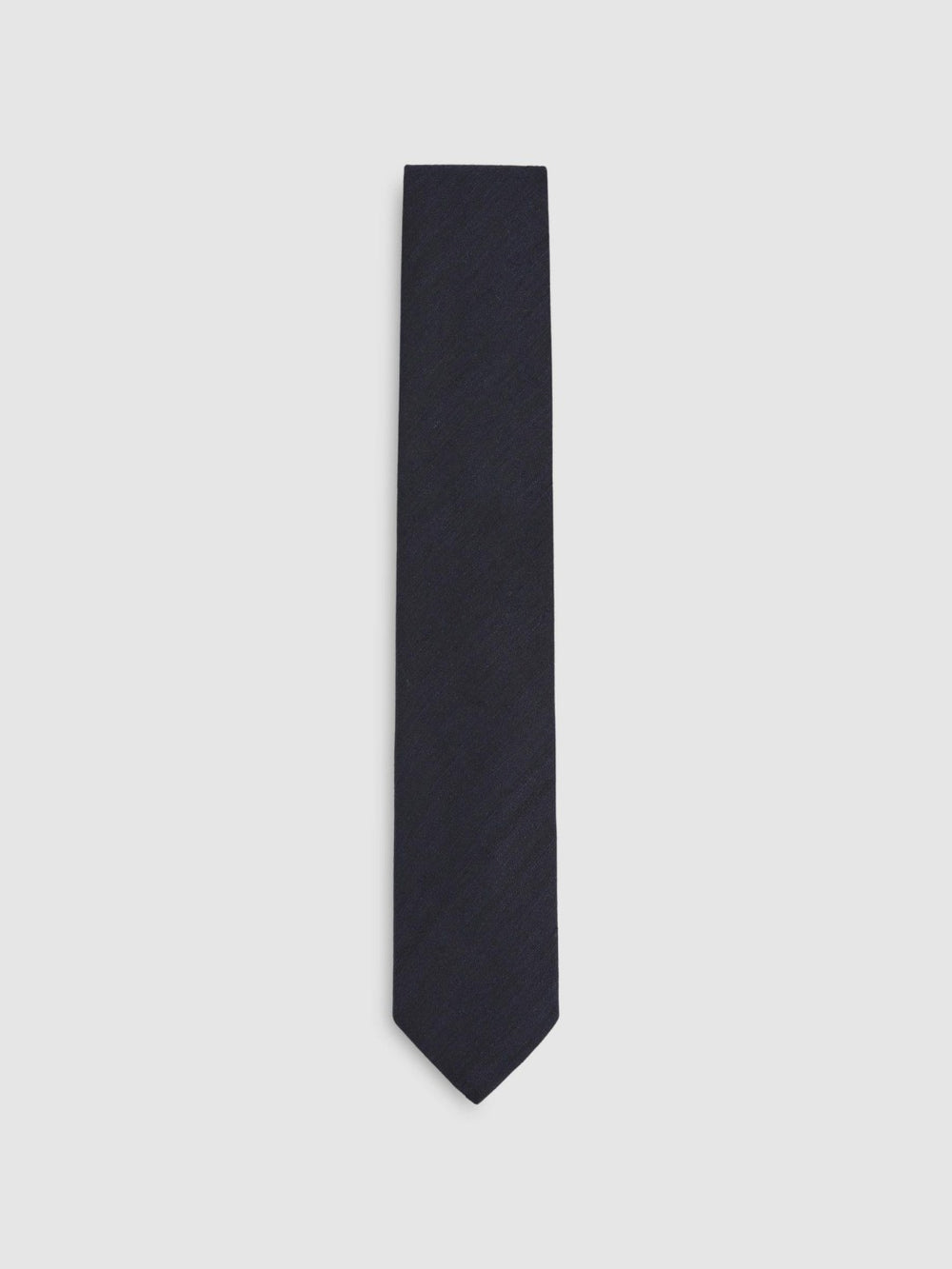 Silk Blend Textured Tie in Navy | Reiss
