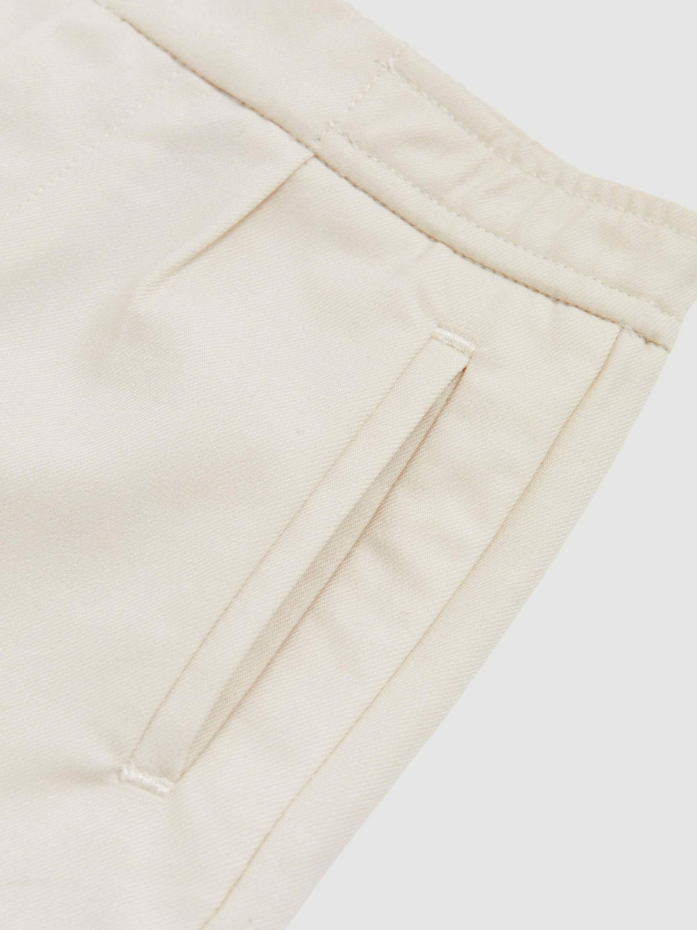 3-9 yrs Relaxed-Fit Pleated Tapered Trousers in Off White | Reiss Onsale