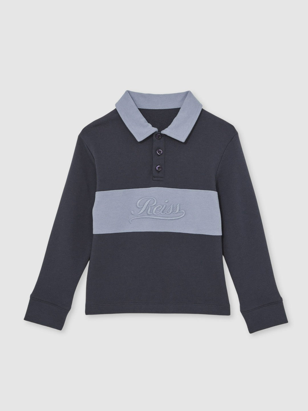 3-9 yrs Cotton Logo-Embroidery Rugby Polo Shirt in Airforce Blue/Navy Blue | Reiss Near Me