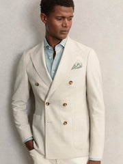 Geo Chain Detail Pocket Square in Sage | Reiss