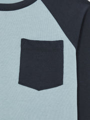 3-9 yrs Cotton Colour-Block Long-Sleeve T-Shirt in Navy Blue | Reiss USA