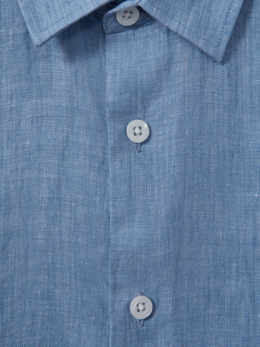 3-9 yrs Short Sleeve Linen Shirt in Sky Blue | Reiss Near Me