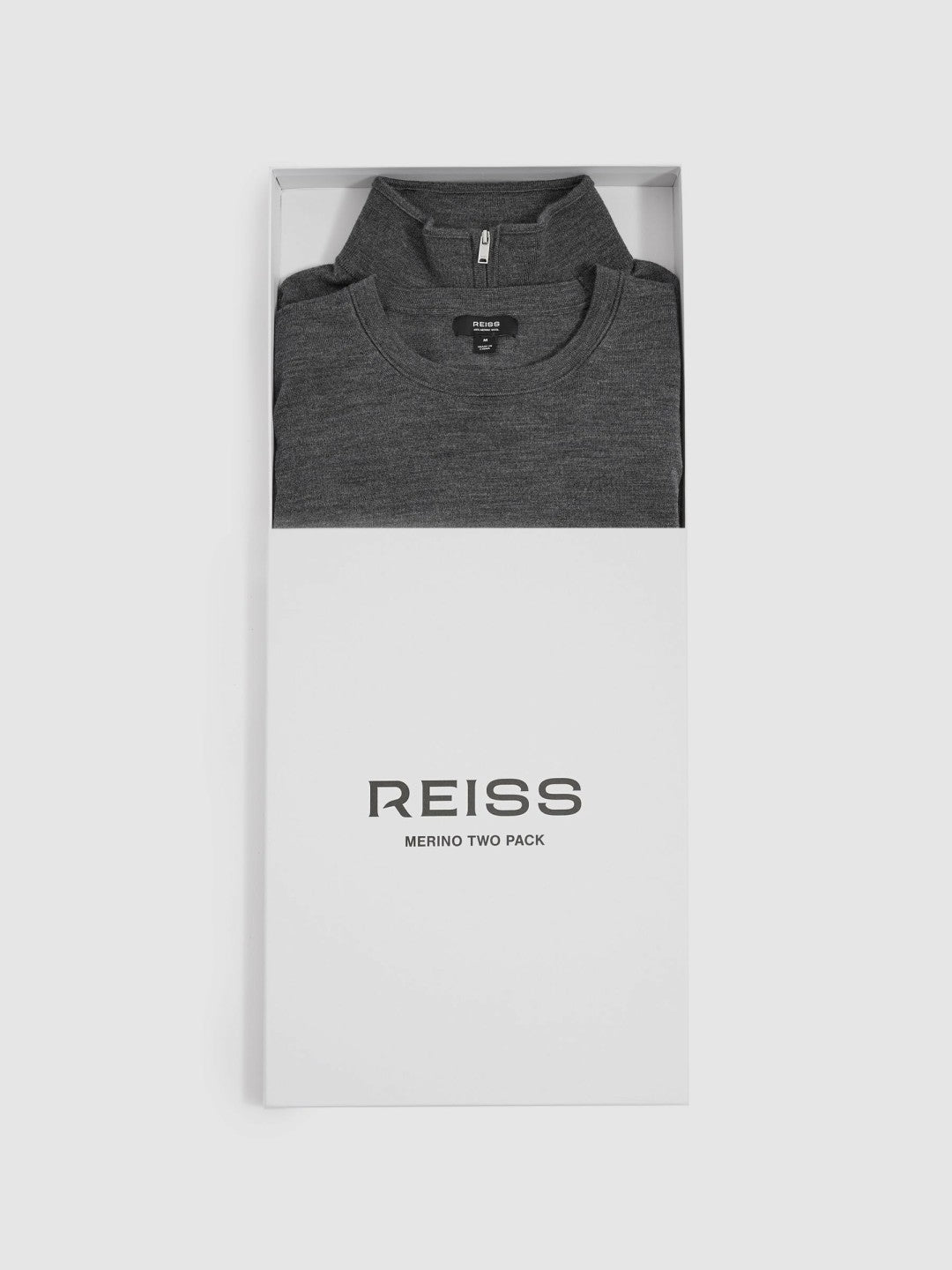 Pack of Two Merino Wool Jumpers in Derby Grey Marl | Reiss Sale