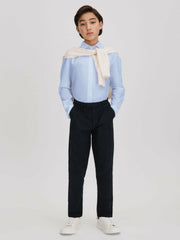 3-9 yrs Slim Fit Cotton Shirt in Soft Blue | Reiss For Sale