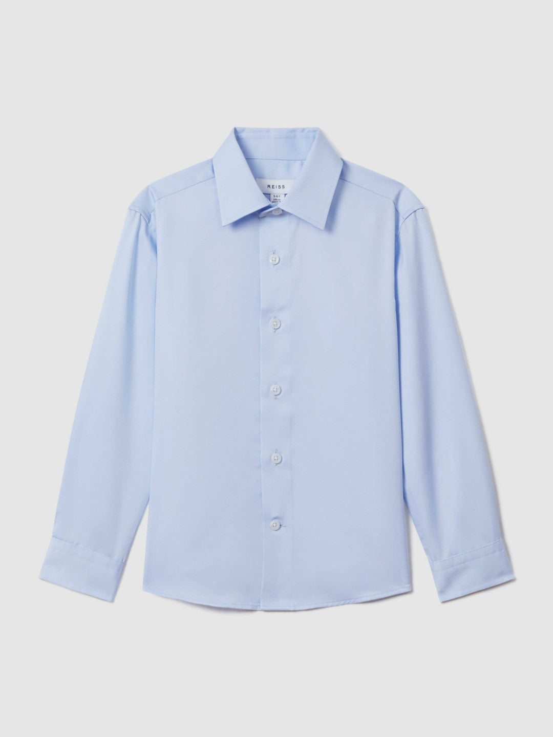 3-9 yrs Slim Fit Cotton Shirt in Soft Blue | Reiss For Sale