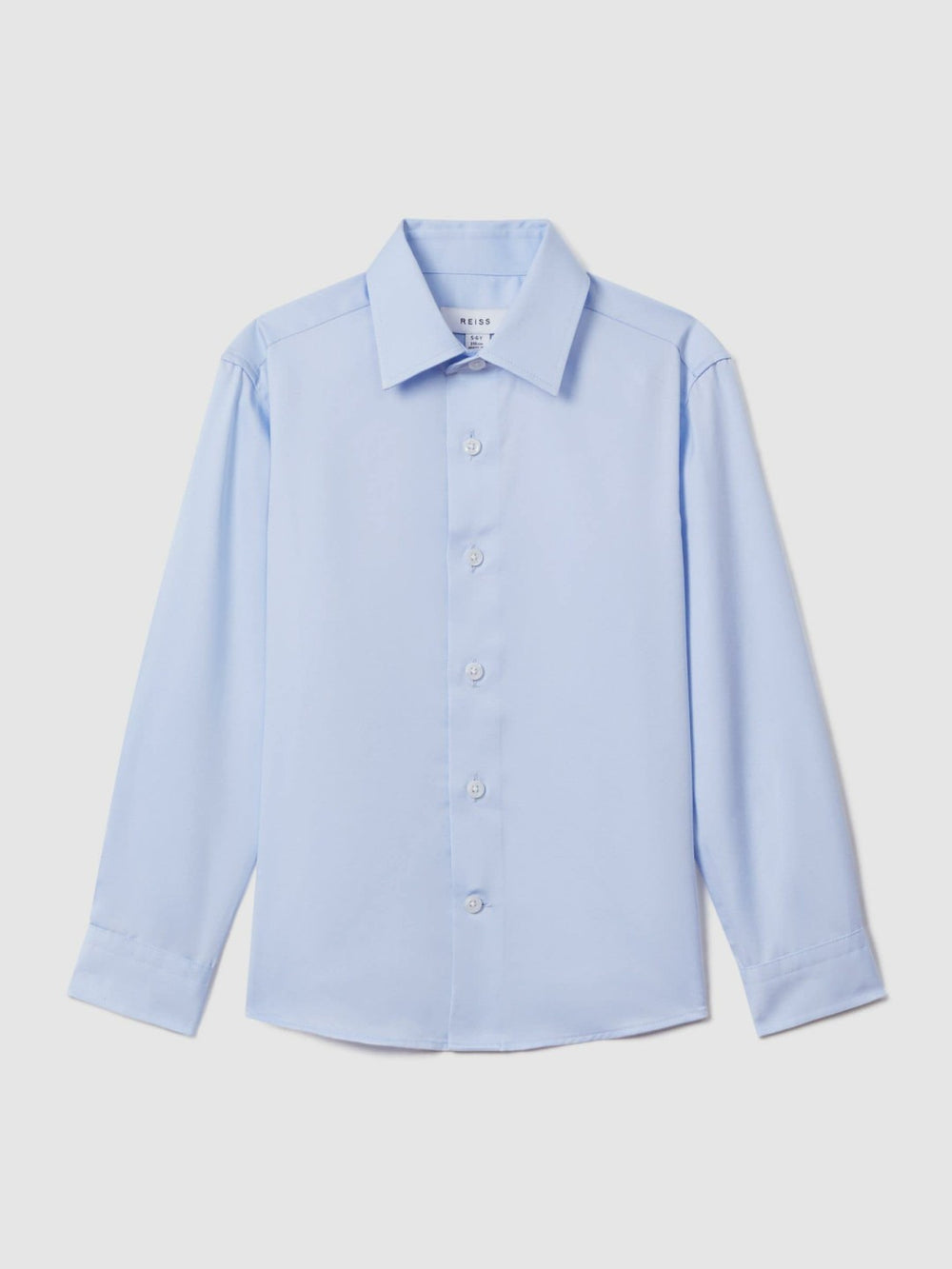 3-9 yrs Slim Fit Cotton Shirt in Soft Blue | Reiss For Sale