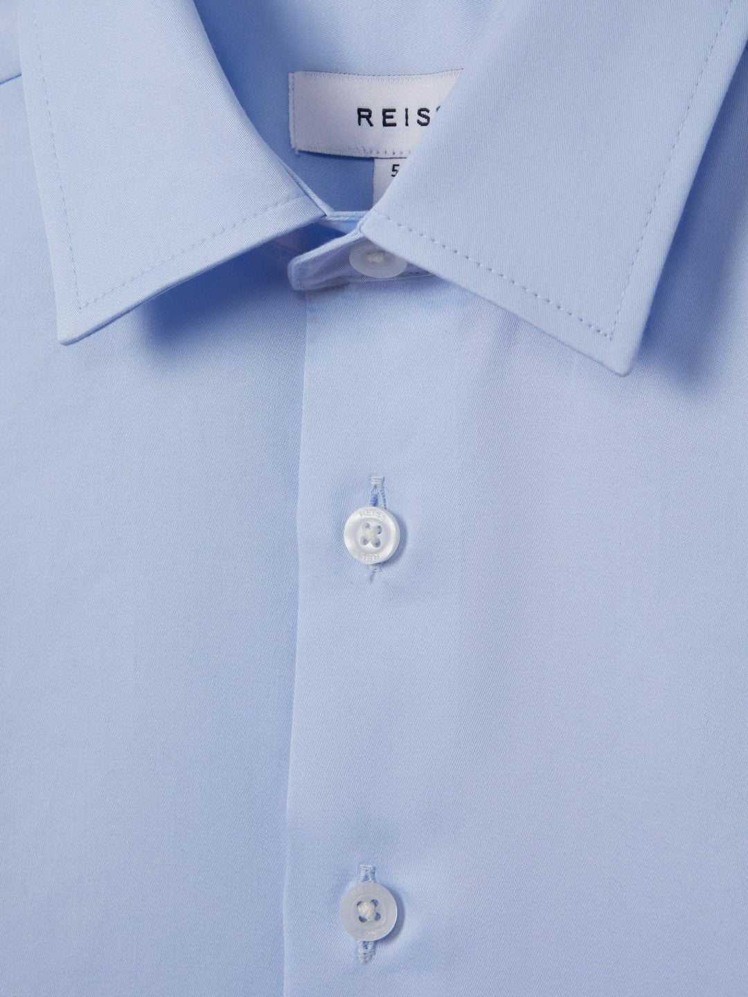 3-9 yrs Slim Fit Cotton Shirt in Soft Blue | Reiss For Sale