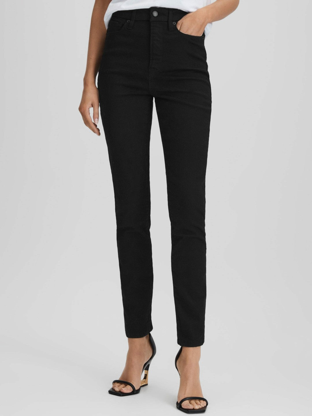 Good American Ultra High Skinny Jeans in Black | Reiss Onsale