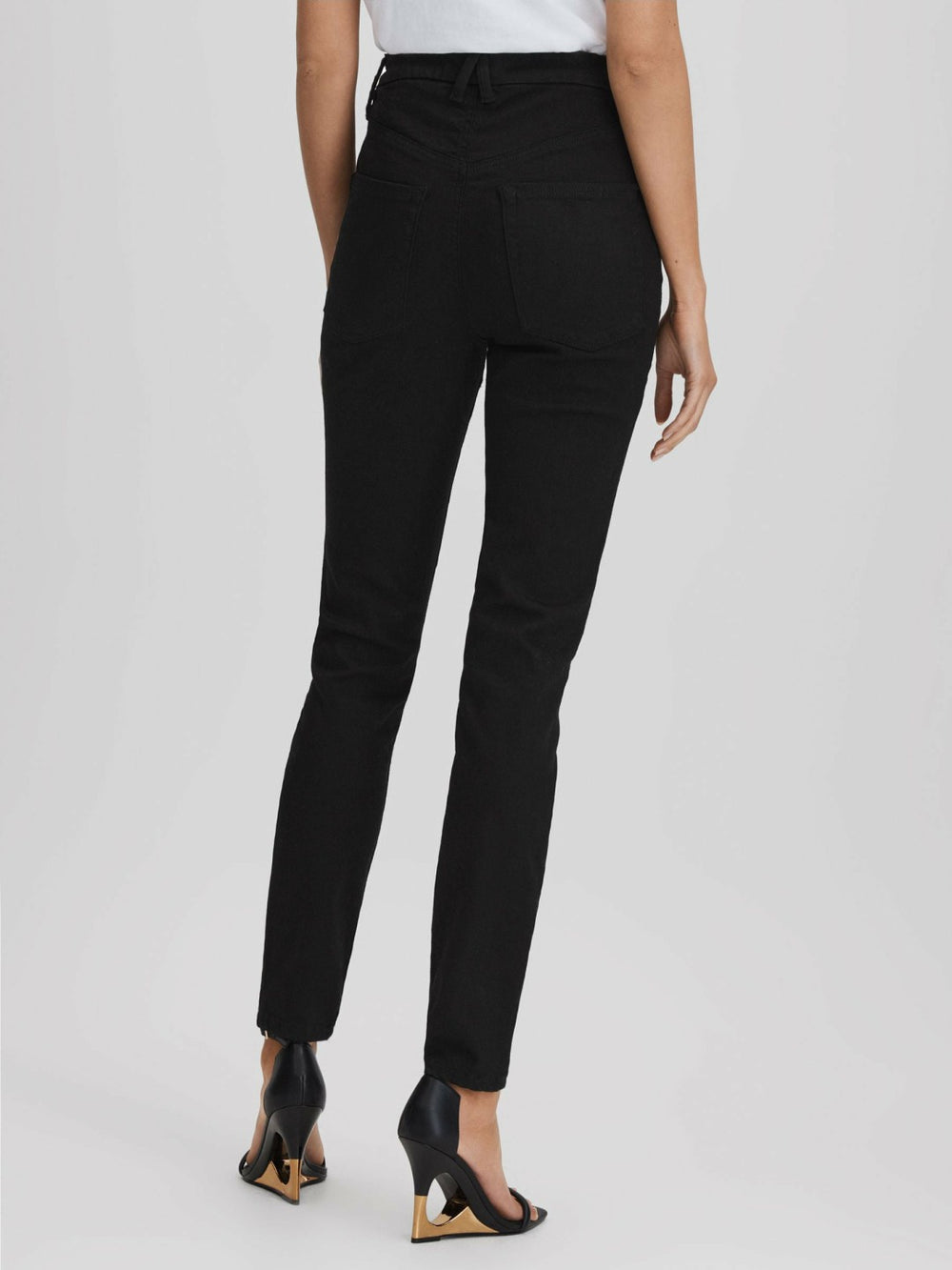 Good American Ultra High Skinny Jeans in Black | Reiss Onsale