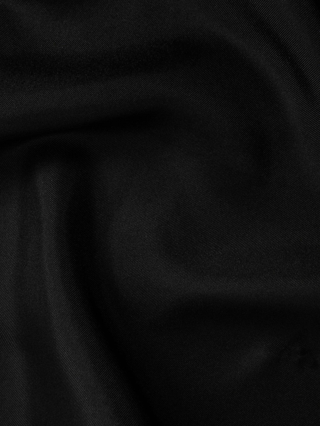 Plain Silk Pocket Square in Black | Reiss USA