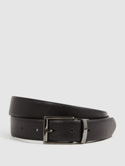 Reversible Leather Belt in Black/Brown | Reiss Onsale