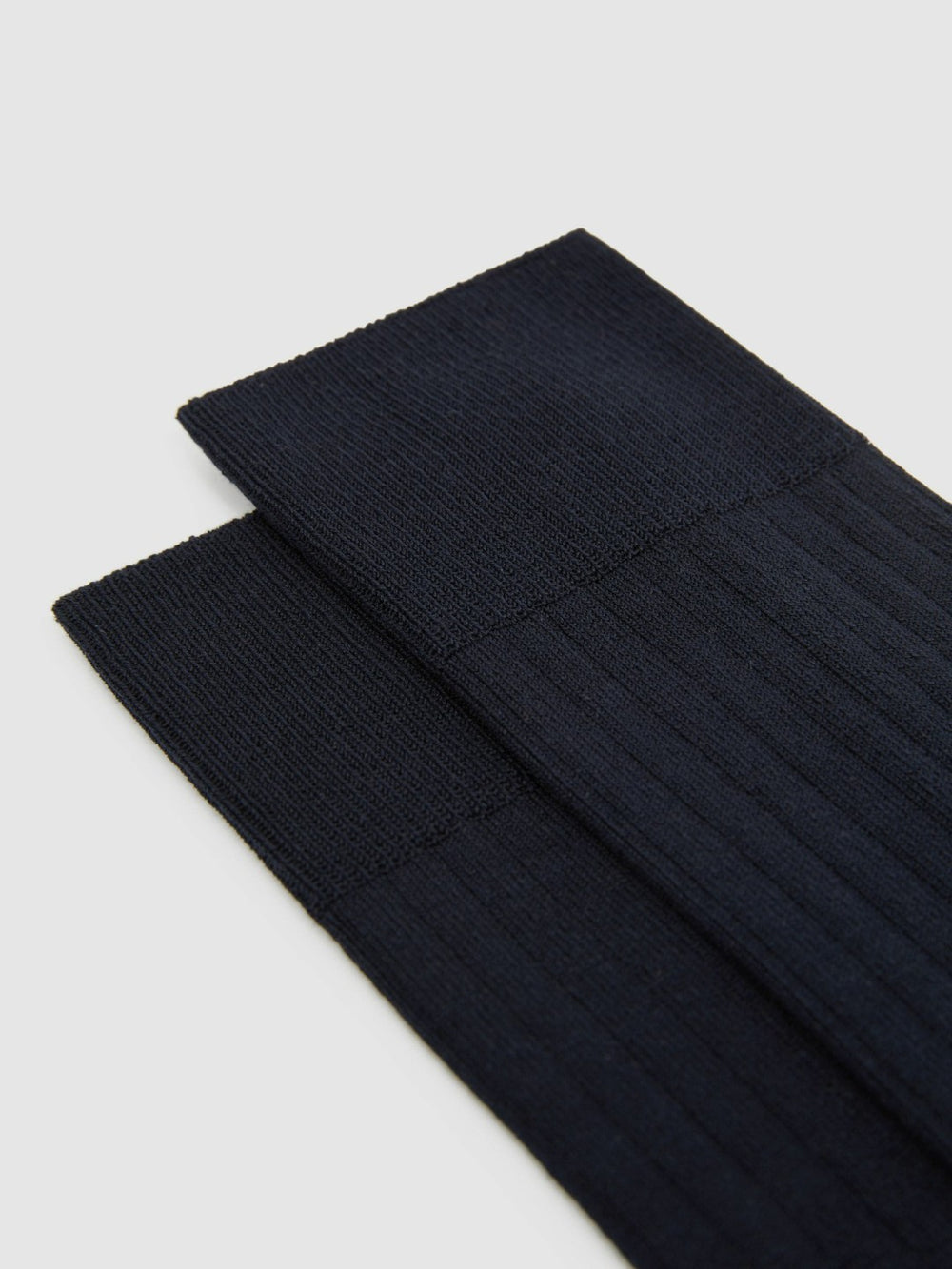 Ribbed Socks in Navy | Reiss