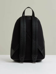 Micro-Grain Leather Backpack in Black | Reiss Sale