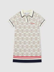 4-9 yrs SmileyWorld Knitted Polo Dress in Off White | Reiss Discount