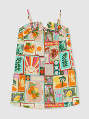 9-13 yrs SmileyWorld Motif-Print Dress in Multi | Reiss USA