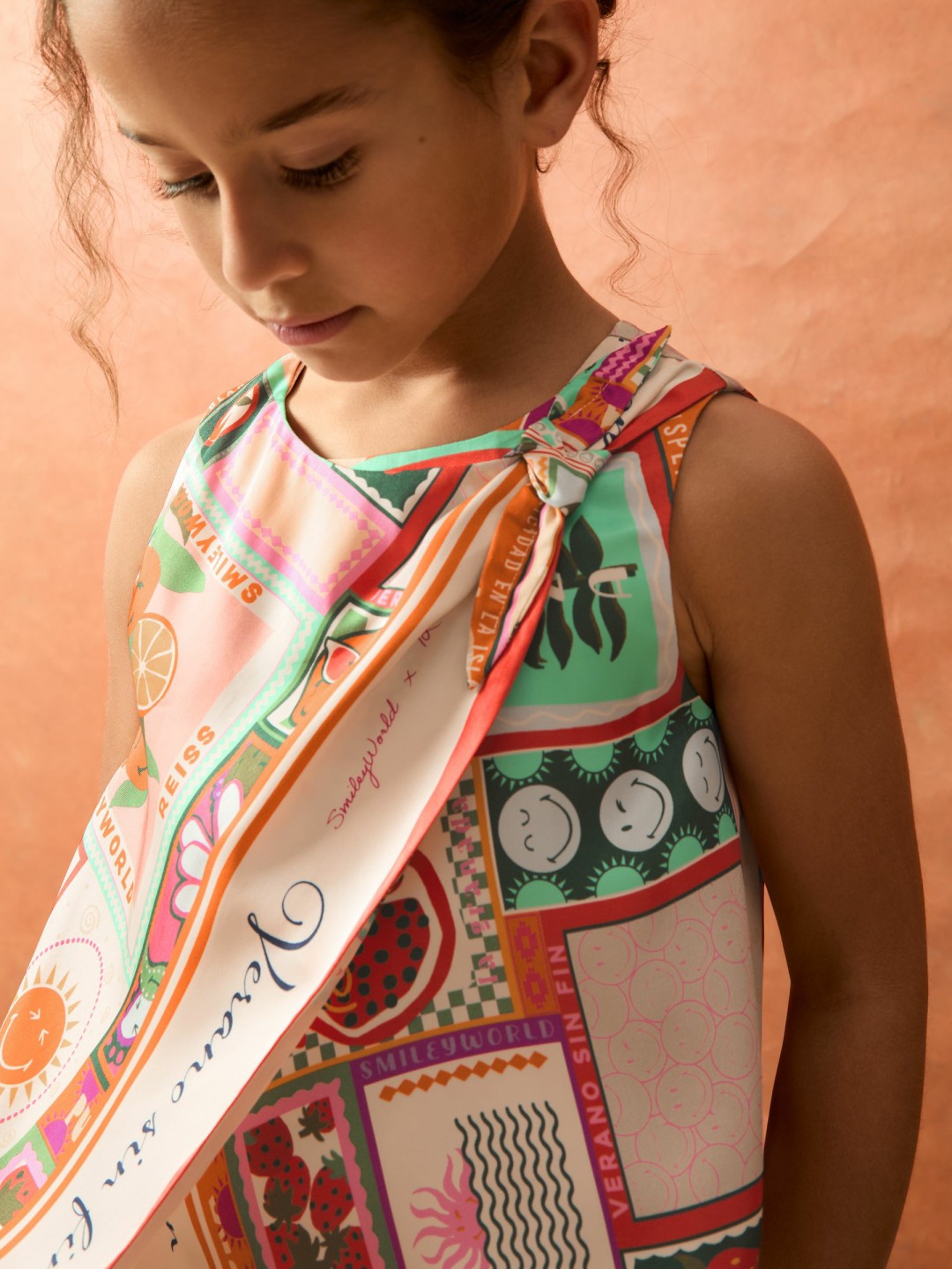 9-13 yrs SmileyWorld Motif Print Top in Multi | Reiss Sale